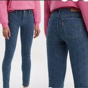 Levi's Blue Patterned Skinny Jeans